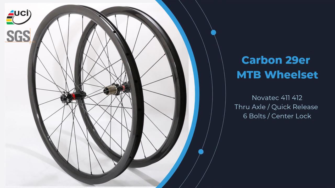 軽量MTBホイール 29er Novatec 411 412 OEM /ODM カーボンホイール