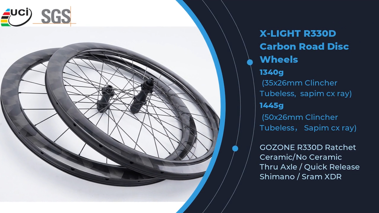X-LIGHT Ratchet Carbon Road Disc Wheels Pillar / Sapim Wheelset