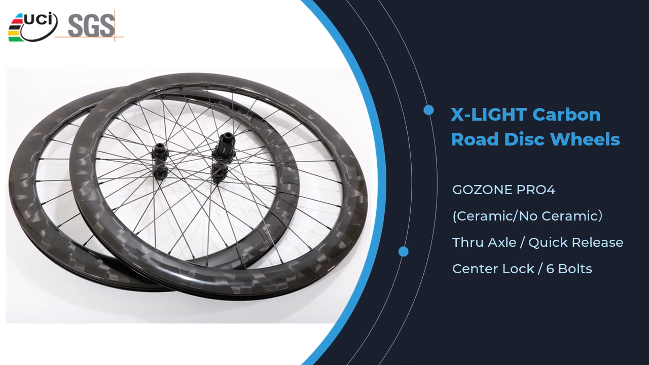 700c X Light Road Carbon Wheels Disc Brake Ceramic /Common Bearings 1