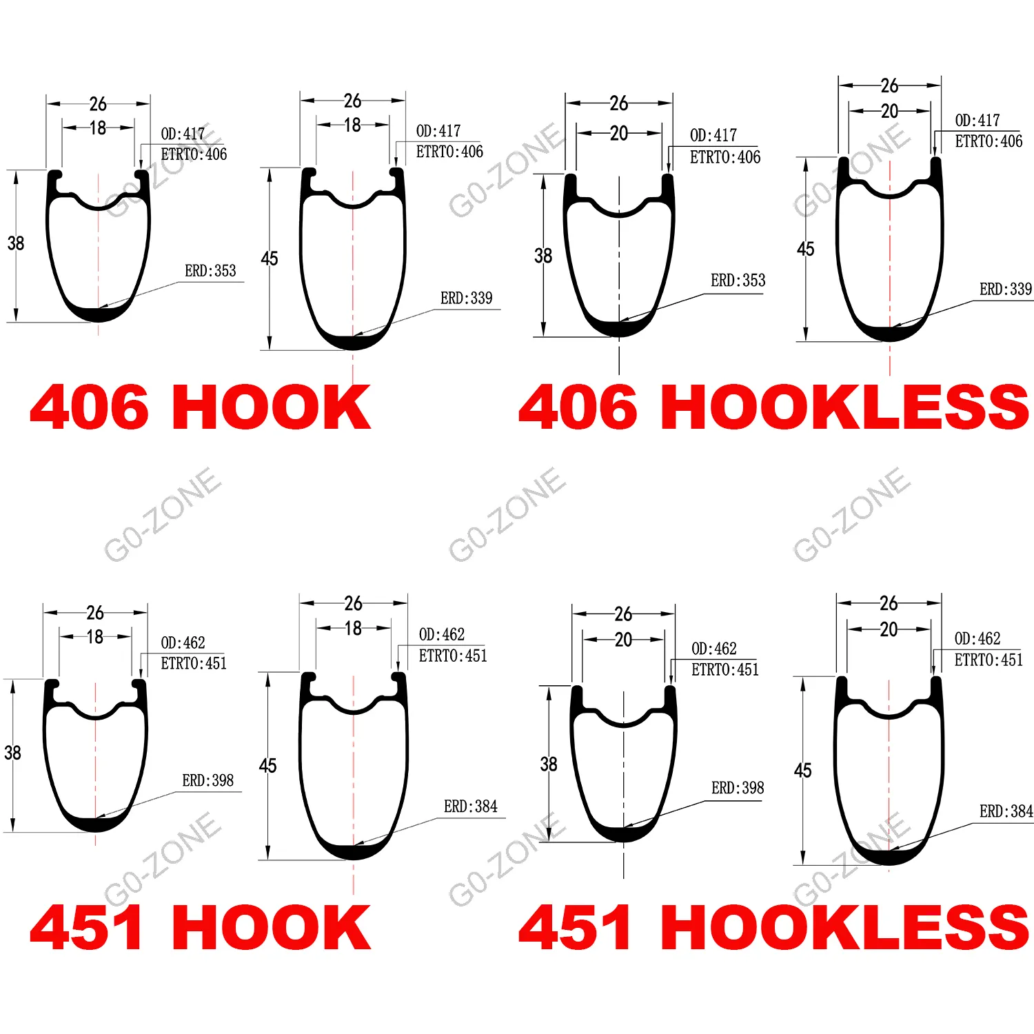20 inch 406 / 451 V / Rim Brake 20”Folding Bike Carbon Rims OEM 18