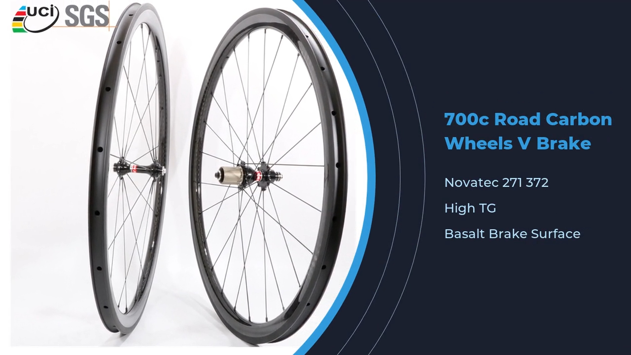 700c Road Wheelset Novatec 271 372 High TG Carbon Wheels 1