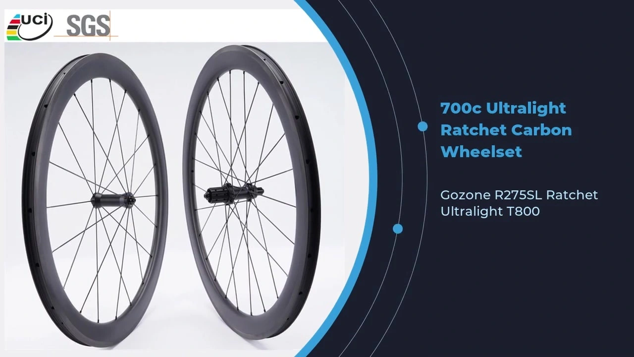 700c Ultralight Carbon Wheelset Ratchet R275 With Sapim / Pillar / Gozone Spokes Wholesale 1