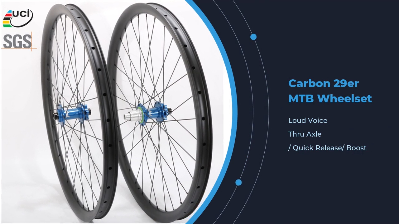 Carbon MTB Wheelset 29 Hope Pro4 29er TA / QR / Boost MTB Wheels 1