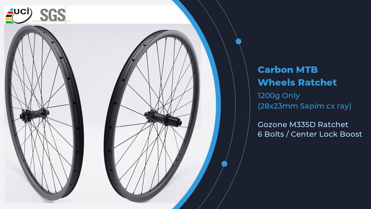 Carbon MTB Wheels Ratchet M335D Boost 15x110 12x148mm Wheelset Manufacturer 1