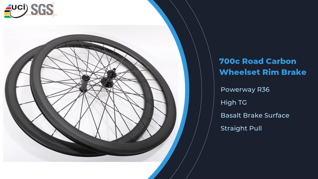 OEM / ODM Straight Pull Powerway R36 700c Carbon Road Wheels 1