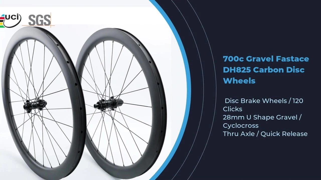 Best 700c Gravel / Cyclocross Fastace DH825 Carbon Disc Wheels Factory Price 1