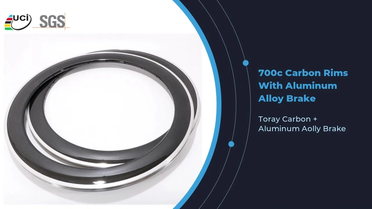 700c Carbon Rims With Aluminum Alloy Brake Road Rim 1