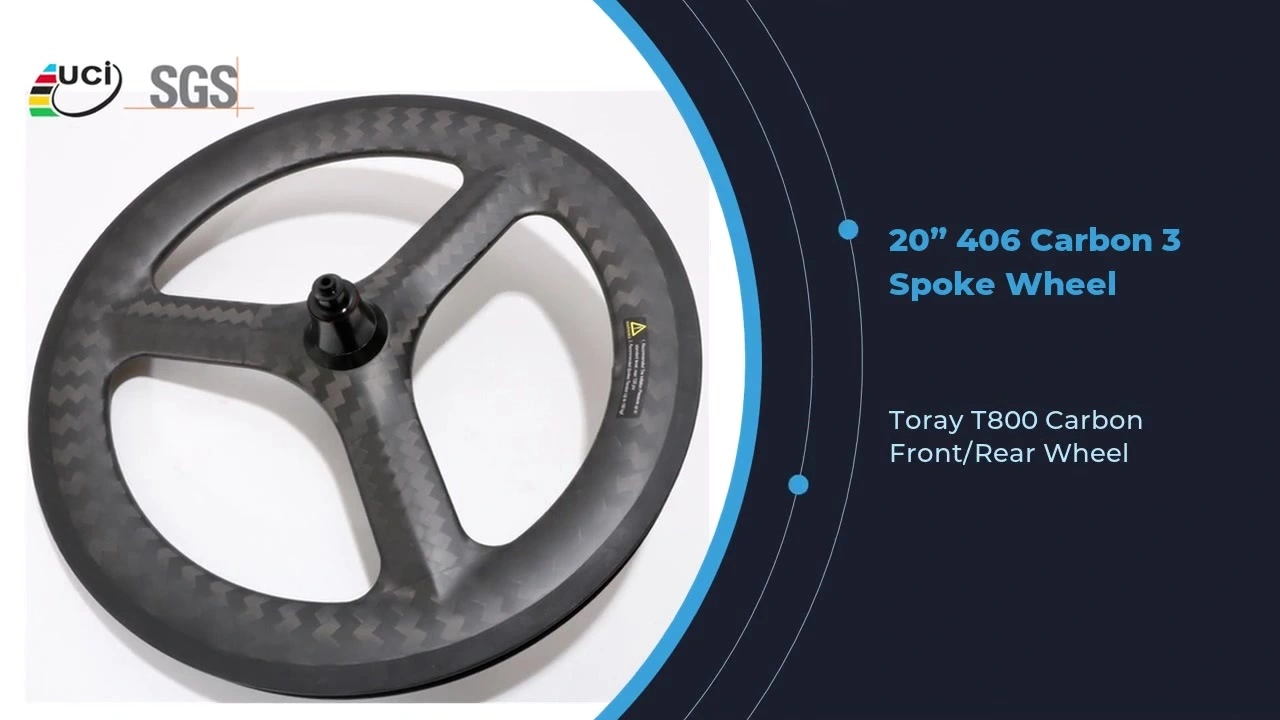 20 406 Carbon 3 Spoke  Folding Bike Wheel Rim Brake / Disc  Manufacturer 1