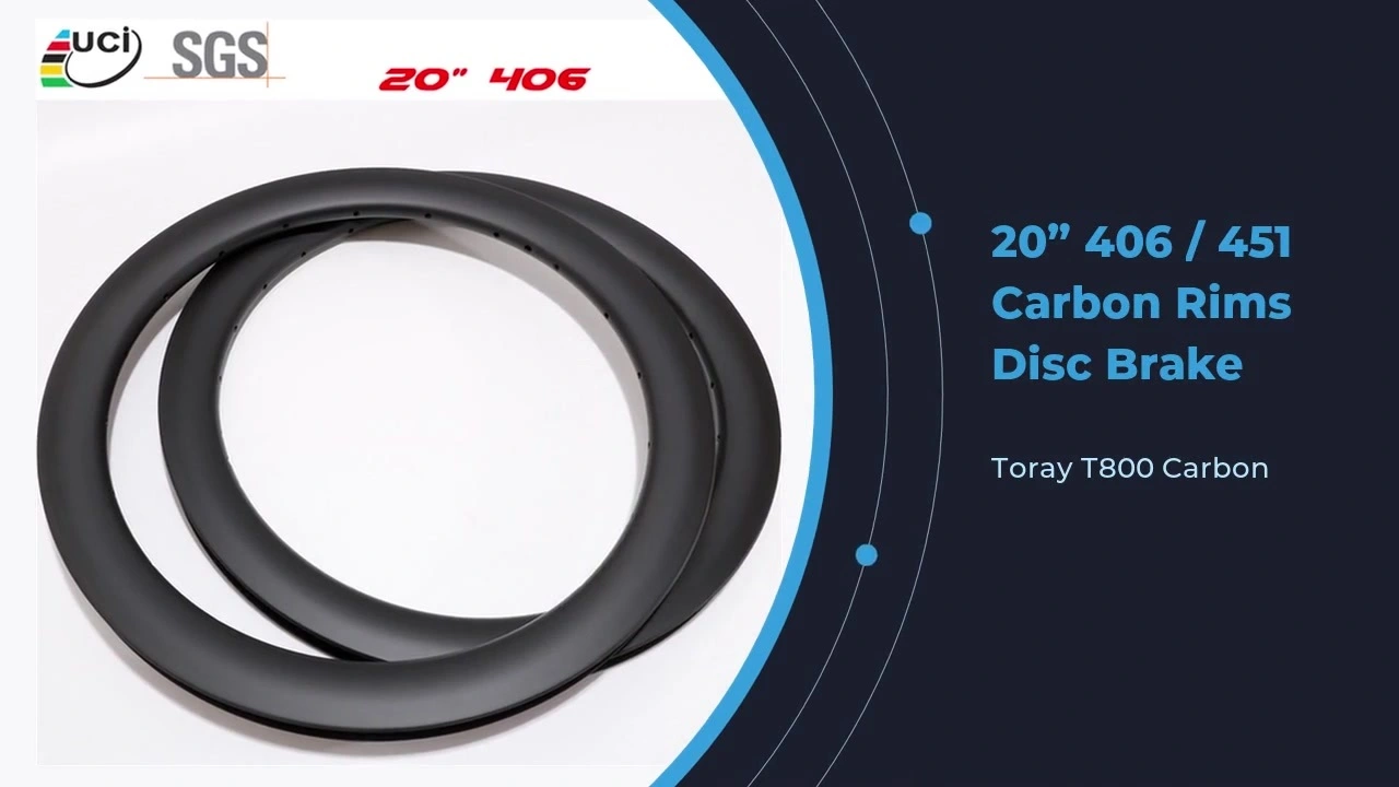 20” 406 / 451 Carbon Rims Disc Brake Folding Bike Rims Factory Price 1