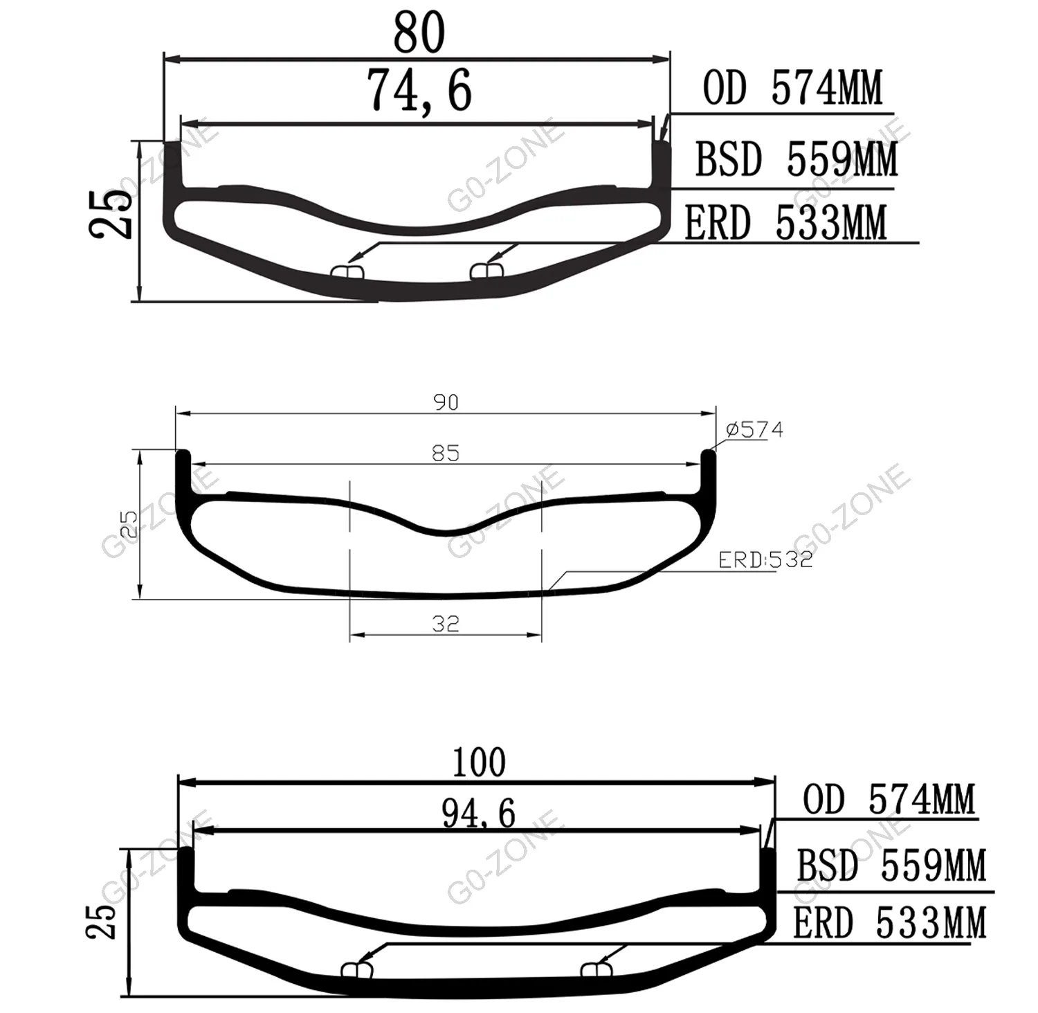 OEM Carbon Fat Snow Sand Bike Rims 26er Tubeless  Rims 17