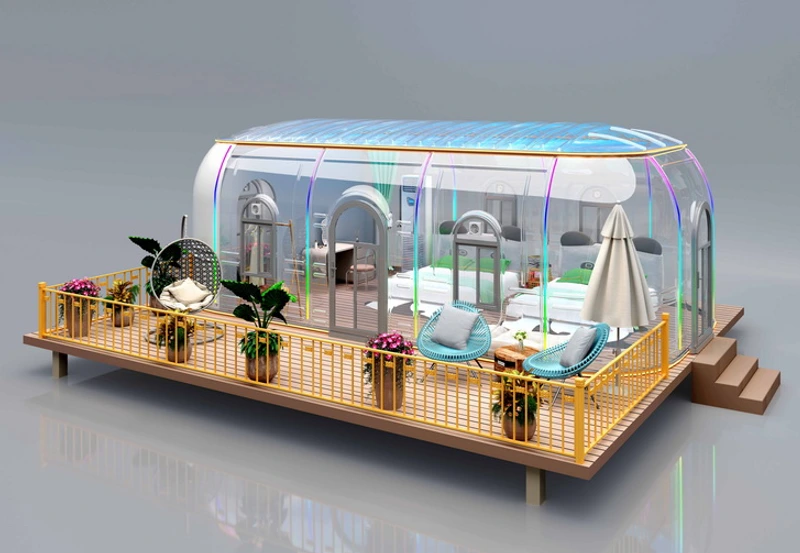 Transparent Dome House Immersive Light Experience 1