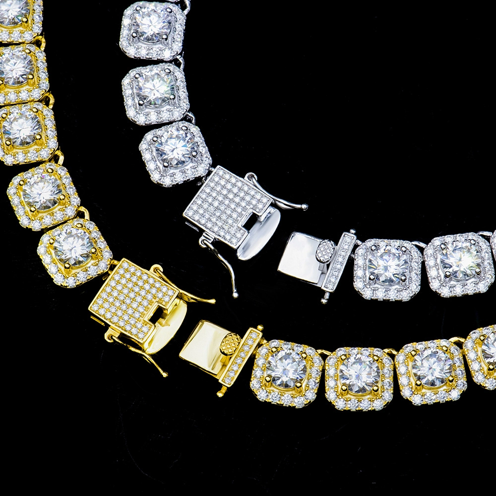 Moissanite Square Chain, 11mm Hip Hop Gra Certified 1