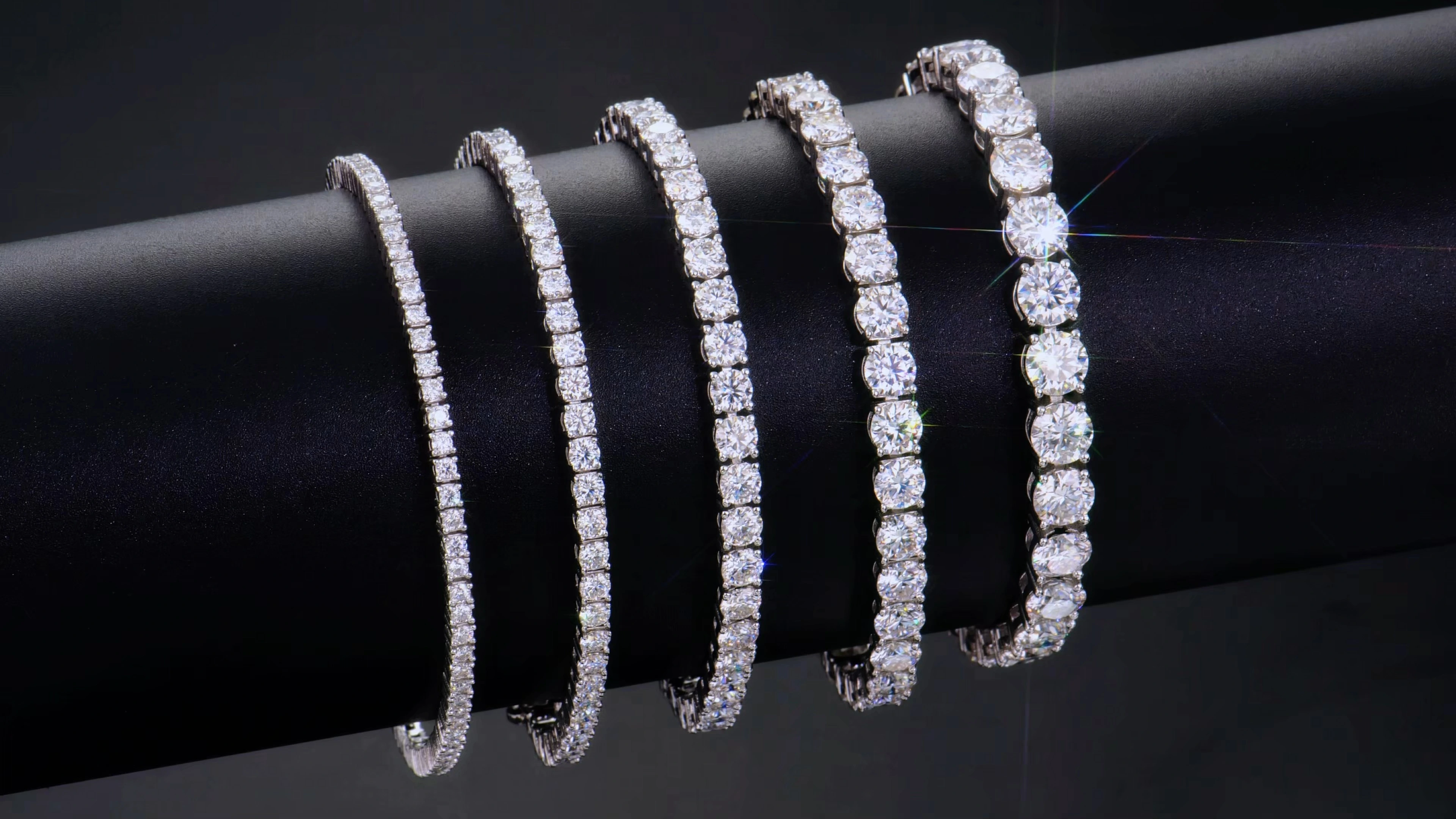 Moissanite Tennis Chain Bracelet 925 Sterling Silver for Men Women Hiphop Jewelry 1