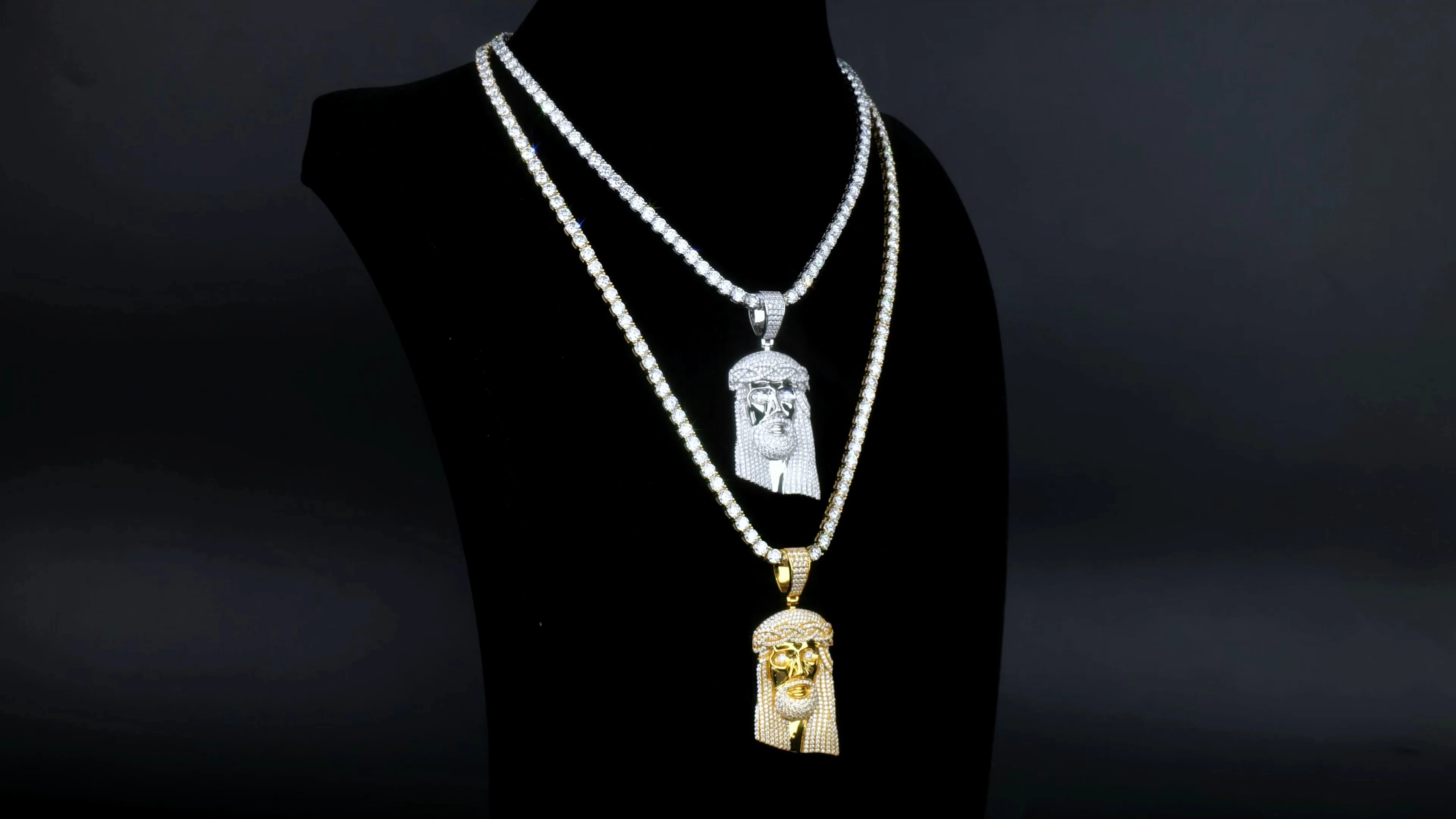 Jesus Hip Hop Moissanite Pendant, Men's Iced Out 925 Sterling Silver 1