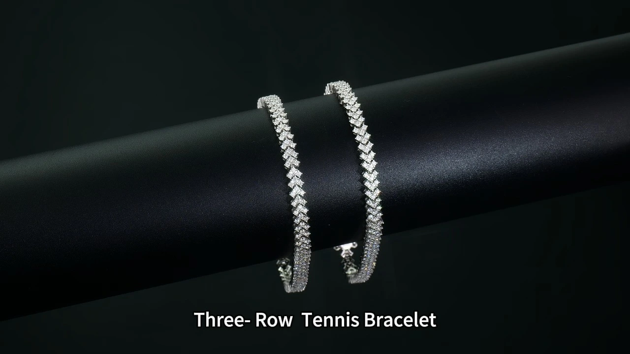 Moissanite Diamond Tennis Bracelet Square 925 Sterling Silver For Women 1