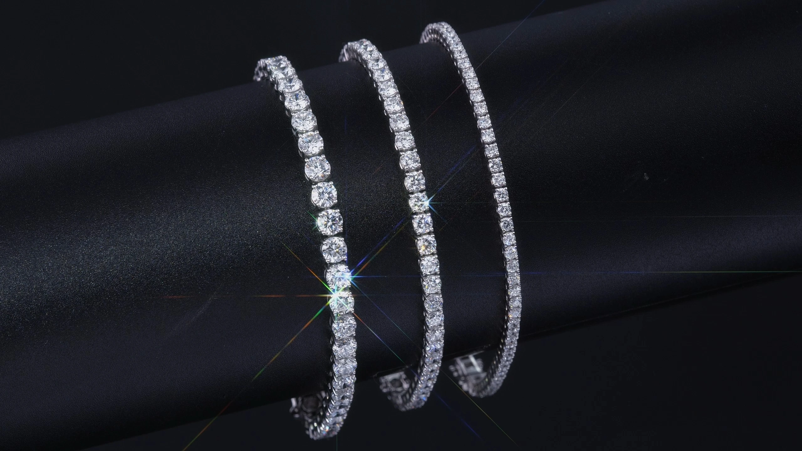 Lab Grown Diamond Tennis Bracelet 14k White Gold 2mm 3mm 4mm for Women 1