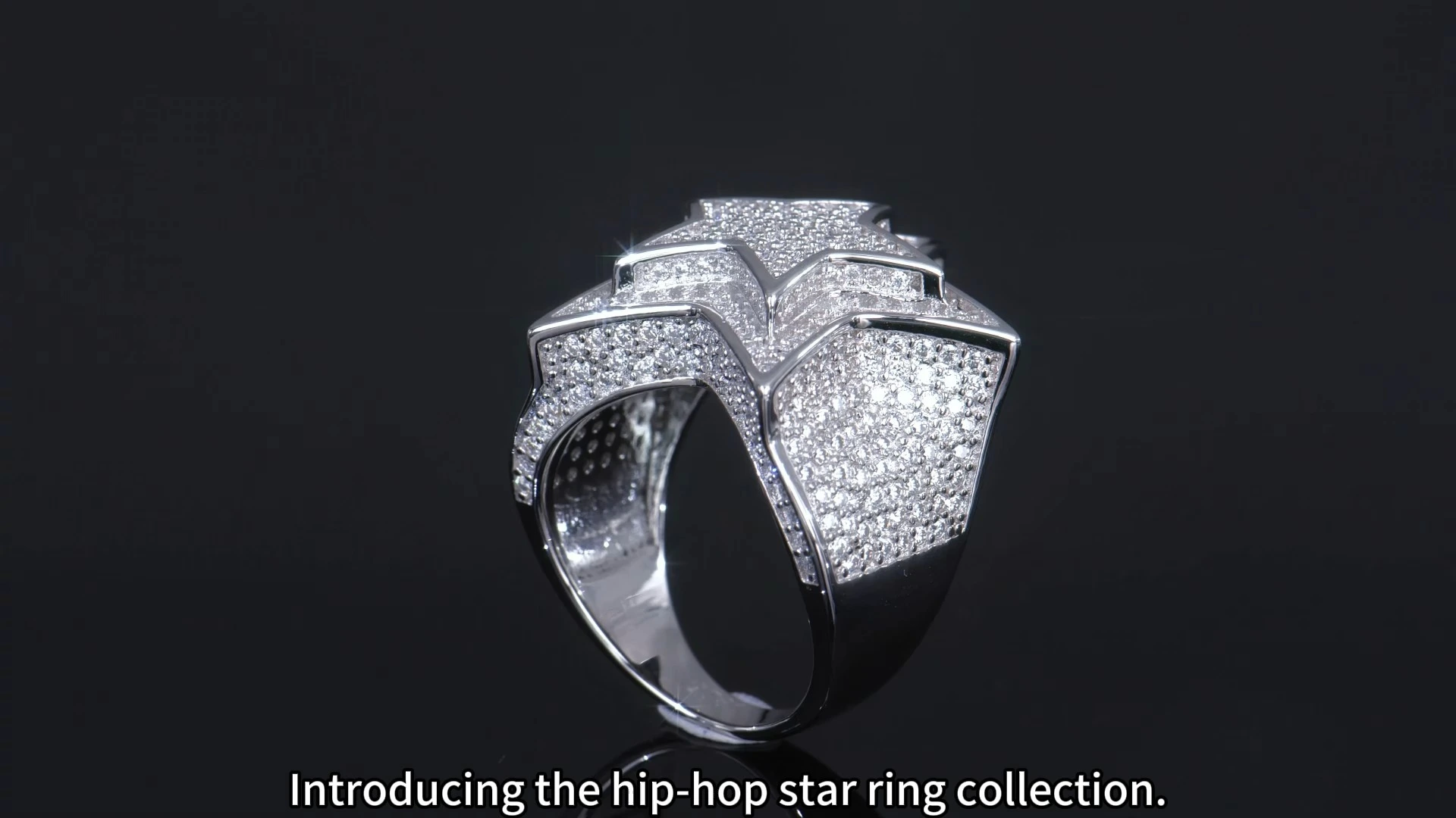 Moissanite Star Cuban Mens Ring,Custom Vvs 1