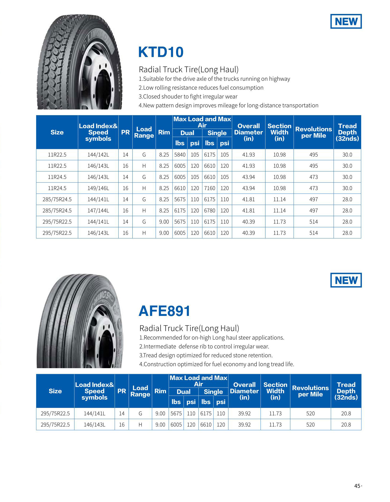 Hanksugi - Leao 295/75R22.5 Tuba meno pneumatici per camion e bus TBR TAMPI 11