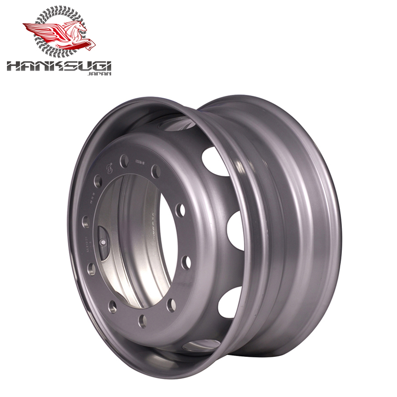  Quality Hanksugi - Chinese wholesale steel semi truck wheels rims 10 holes price 22.5x9.00 22.x11.75, truck alloy aluminum wheel rim 11.75x22.5 Truck Steel Wheels Manufacturer | Hanksugi 