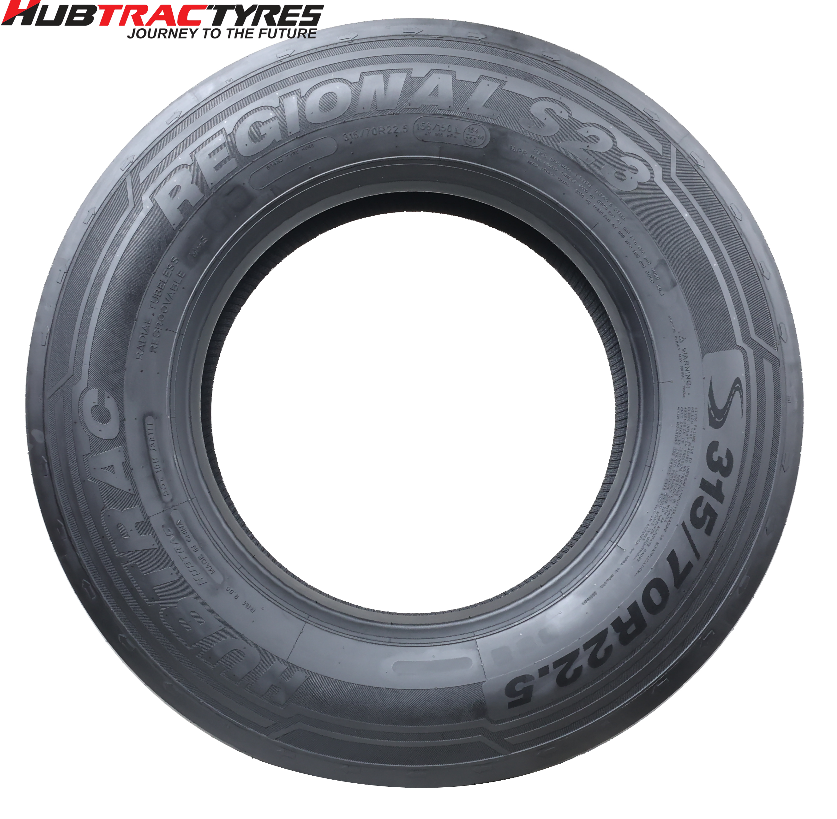 HUBTRAC 315/80R22.5-22PR TBR | Serbia Steel Radial | Compound na lumalaban sa init | E4 Certified para sa Euro Truck Fleets 2