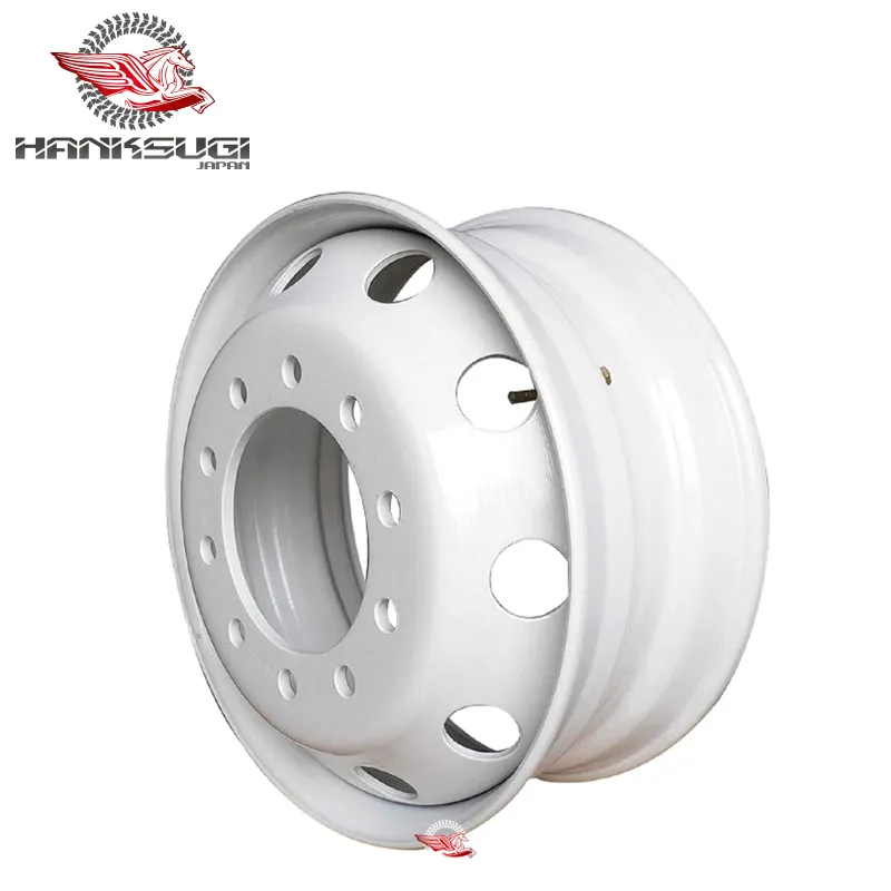 20 Truck Steel Wheels Rim with High Strength Material, Silver/White Finish by HANKSUGI JAPAN 1