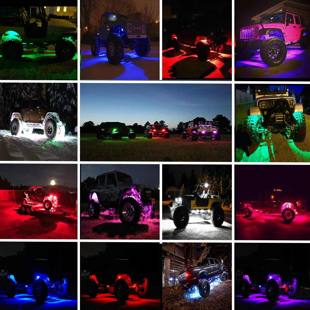 Top-Level RGBW LED Rock Lights for Car Truck Off Road- High-Tech & Multi-Functional - Ideal for ATV 7