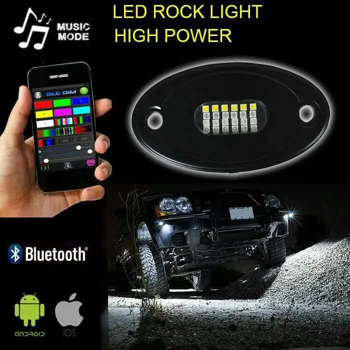 Top-Level RGBW LED Rock Lights for Car Truck Off Road- High-Tech & Multi-Functional - Ideal for ATV 4