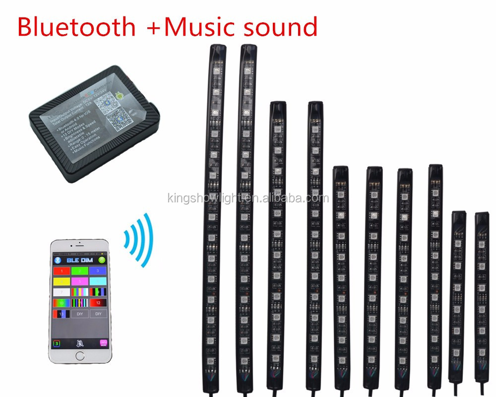 4pcs Million Color LED Motorcycle Axle Wheel Pod Accent Light Kit 25