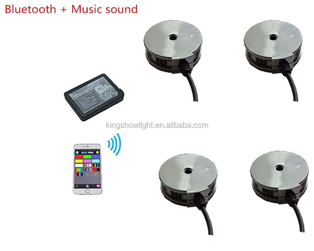 4pcs Million Color LED Motorcycle Axle Wheel Pod Accent Light Kit 9