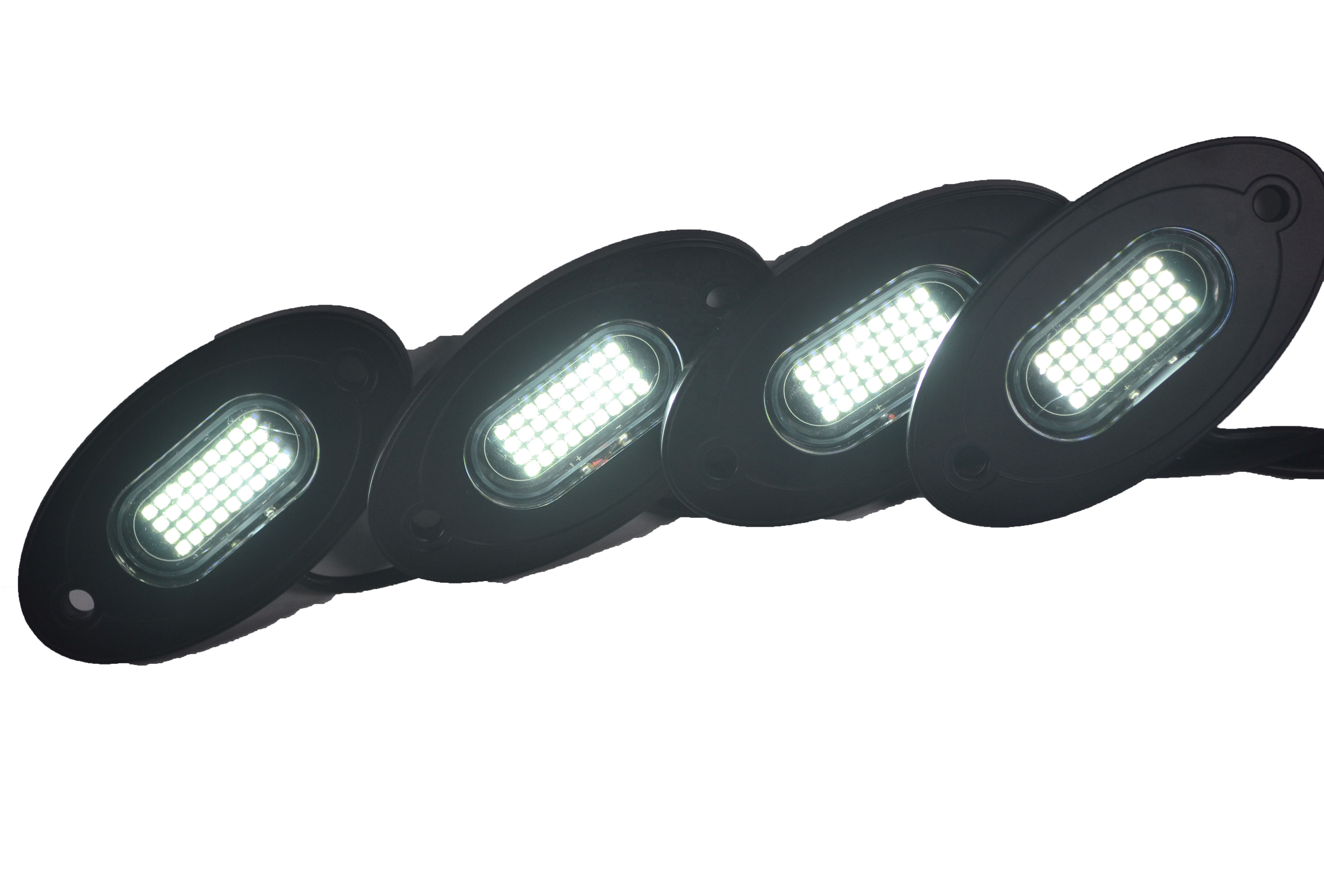 Kingshowstar - LED Rock Lights White 4PCS for Je ep Off Road Truck Auto Car Boat ATV SUV Waterproof High Power Neon Trail Lights Underglow Ligh The Max 36W level rock light 10