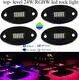 12V Bluetooth RGBW LED Rock Lights for Offroad Trucks - Waterproof IP68 - Universal Fit - Easy Installation - High Brightness 5