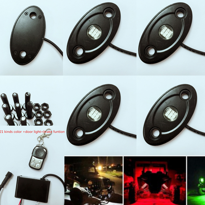 Hot Sales RGBW 12V LED Light Waterproof APP LED Rock Light for Truck Cars ATV 16
