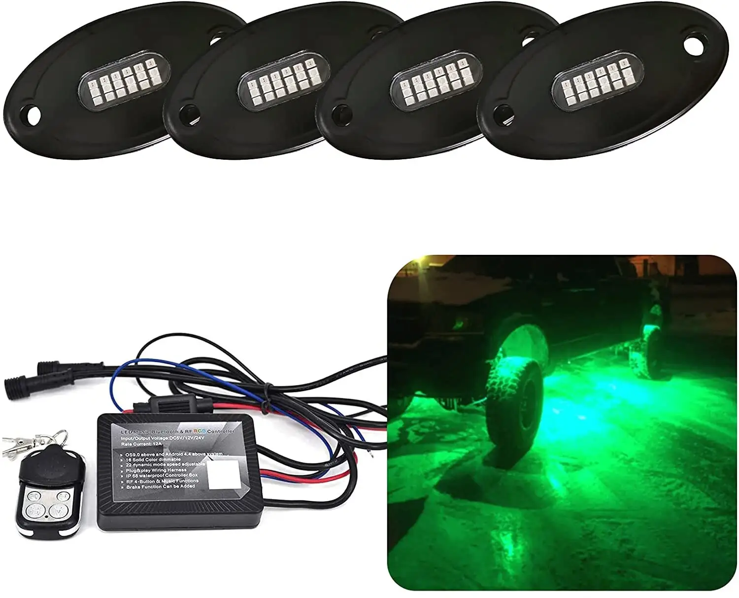 8Pods RGBW Rock Lights with APP Control & Music Mode - 288 LEDs 3