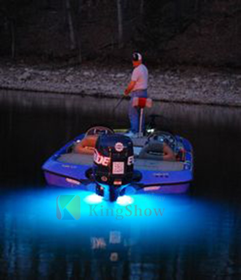 Kingshowstar - APP RGB Ip68 Waterproof Marine Boat Drain Plug LED Light 27w Underwater Lights Yacht Boat Drain Plug Led Light for Fishing LED Marine Light 24