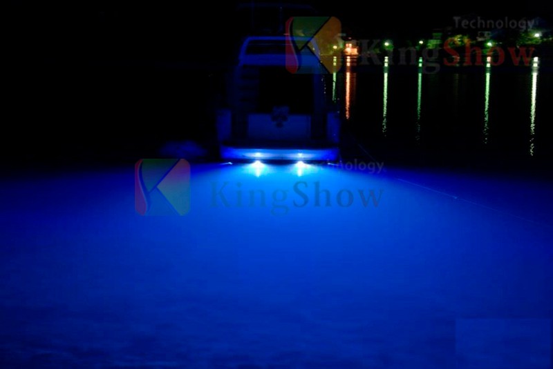 Kingshowstar - APP RGB Ip68 Waterproof Marine Boat Drain Plug LED Light 27w Underwater Lights Yacht Boat Drain Plug Led Light for Fishing LED Marine Light 20