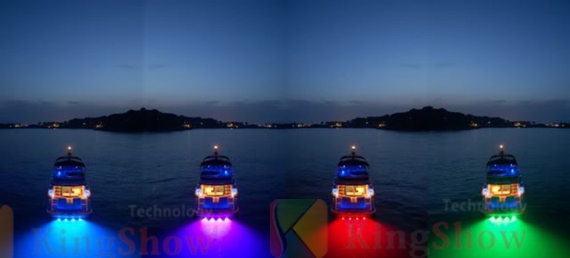 Kingshowstar - APP RGB Ip68 Waterproof Marine Boat Drain Plug LED Light 27w Underwater Lights Yacht Boat Drain Plug Led Light for Fishing LED Marine Light 26