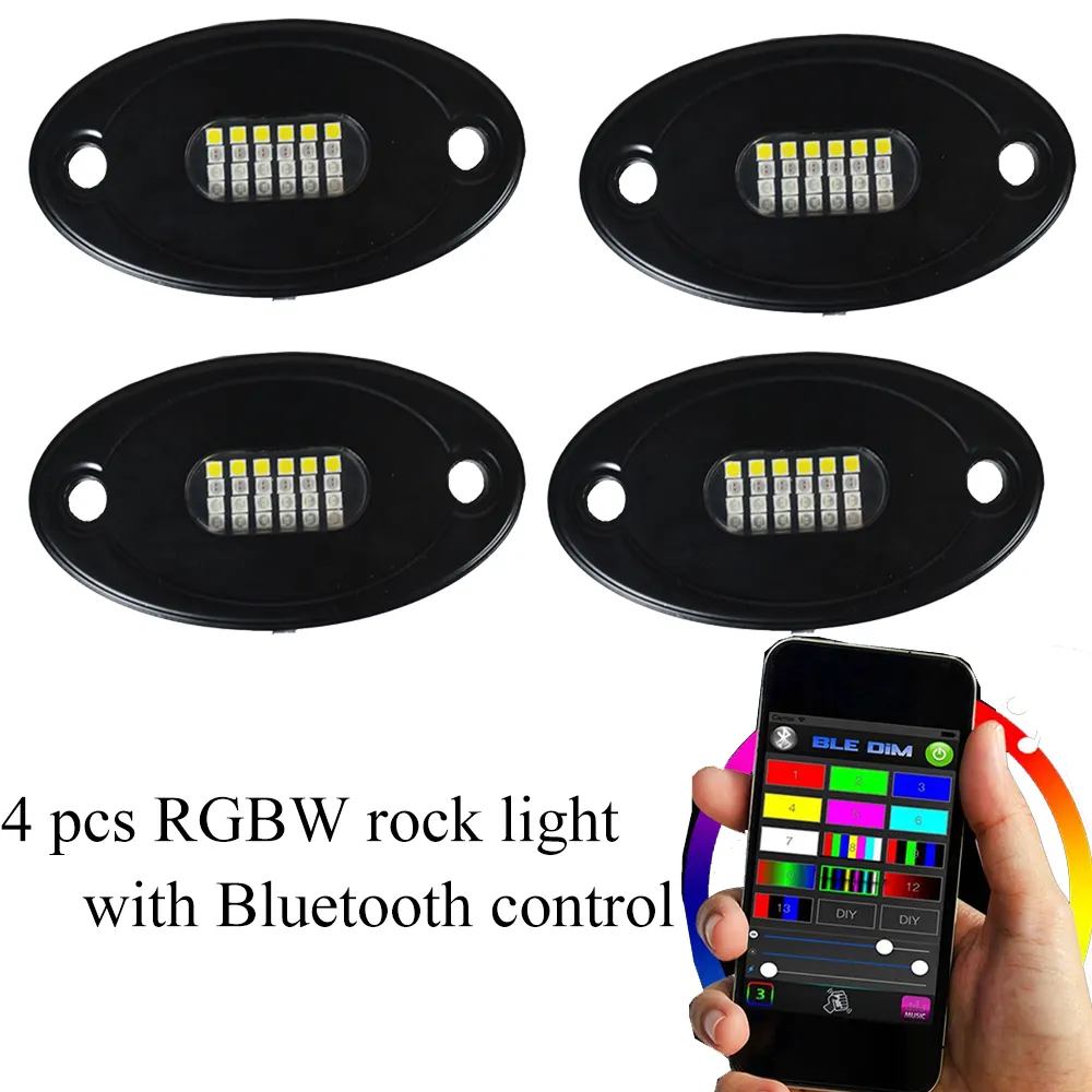 RGBW 8 Pods Offroad LED Rock Lights - Waterproof and Easy Installation 3
