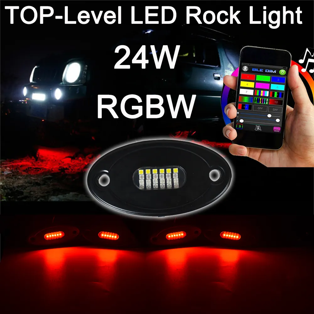 RGBW 8 Pods Offroad LED Rock Lights - Waterproof and Easy Installation 2