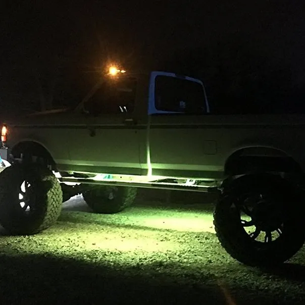 4pcs TOP-LEVEL 24W Yellow LED Rock Light For Off road UTV ATV Under Body Trail Rig Light Kit