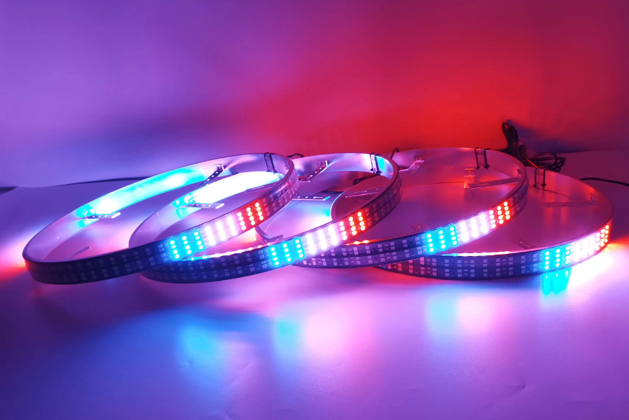 Quality Kingshowstar 4pc 17” 4 Row 1248LED Dream Color Wheel lighting kit rim light car wheel light Manufacturer 7