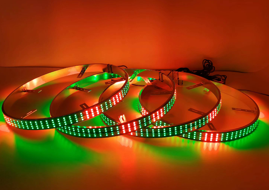 Quality Kingshowstar 4pc 17” 4 Row 1248LED Dream Color Wheel lighting kit rim light car wheel light Manufacturer 8