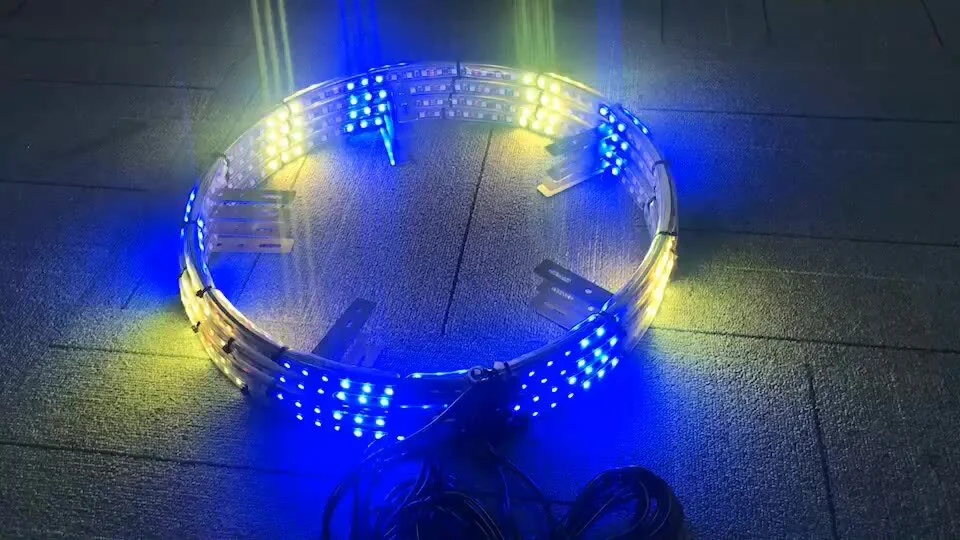 Kingshowstar - 2021 NEWEST 17 inch RGBW Color 4pcs LED Illuminated Wheel Ring Light Kit Tire Light For Universal Cars RGBW Led wheel light 1