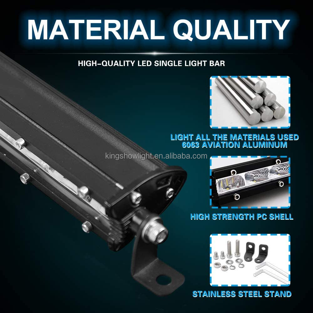 Kingshowstar Row Super Slim Car Led Driving Light 7D Reflector 120W 7'' 14'' 20'' 26'' Inch 4x4 Truck LED Light Bar 14