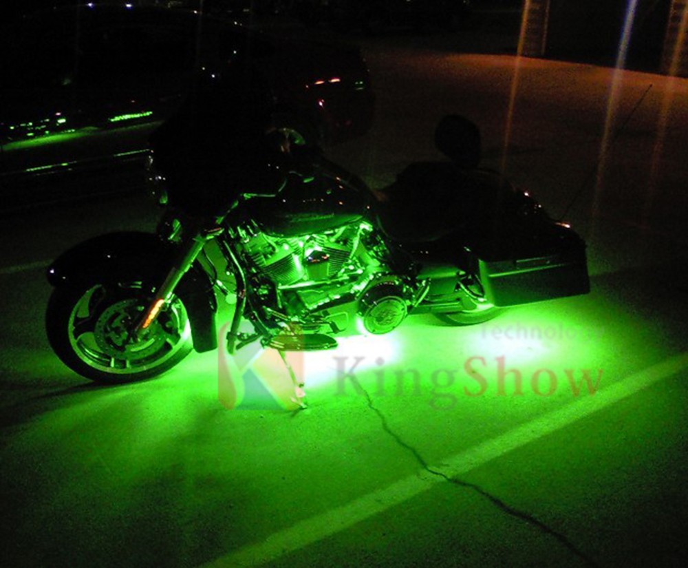 Kingshowstar - Kit de lumini LED multicolore pentru motocicletă, fără fir, cu 18 culori, 18 POD 108 LED-uri, universal, pentru accent de motocicletă 4