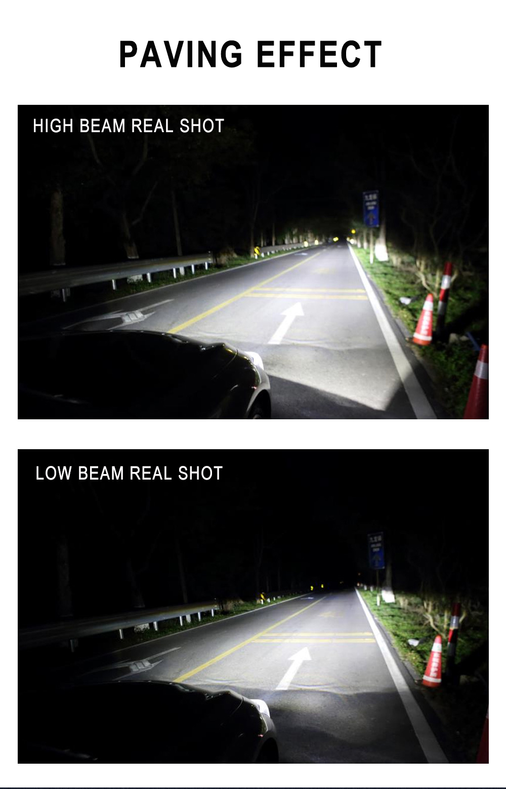 Kingshowstar - H7 H4 H11 9005 4-side led headlight bulbs LED Headlights 6000K cool white IP68 Waterproof headlight led 16