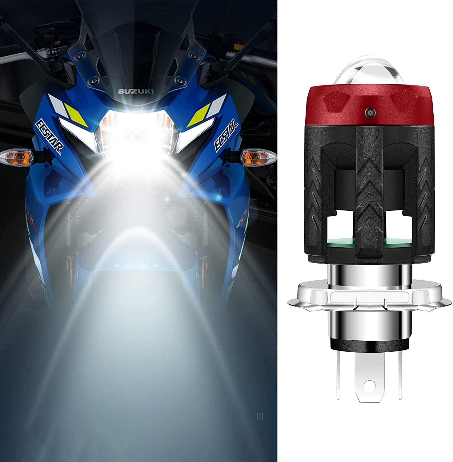 Kingshowstar - Moetorcycle LED prednje svjetlo 60W LED svjetlo prednje svjetlo za maglu svjetlo za vožnju reflektor odgovara P50 LED svjetlu za motocikl i bicikl 1