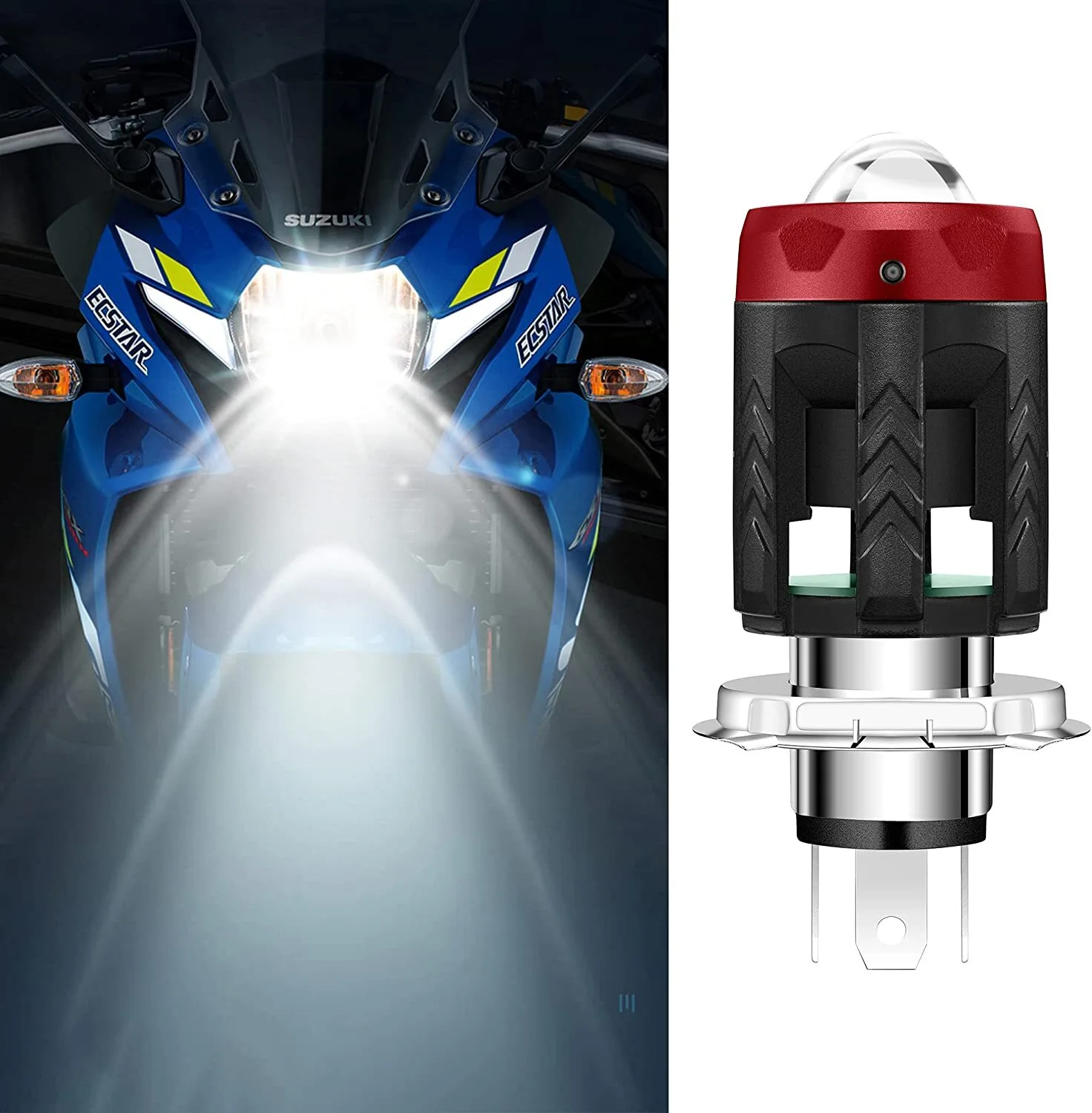 Kingshowstar - Moetorcycle Led Headlight 60W LED Light Headlight Fog Driving Lamp Lights Spot Light Fits P50 LED Motorcycle Bicycle Light 1