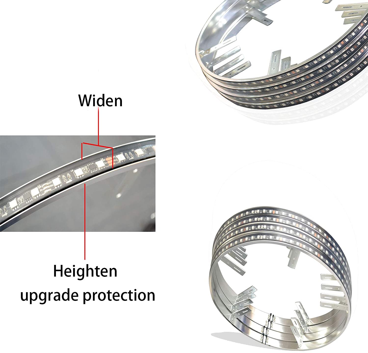 Upgraded rims lights kit for cars
