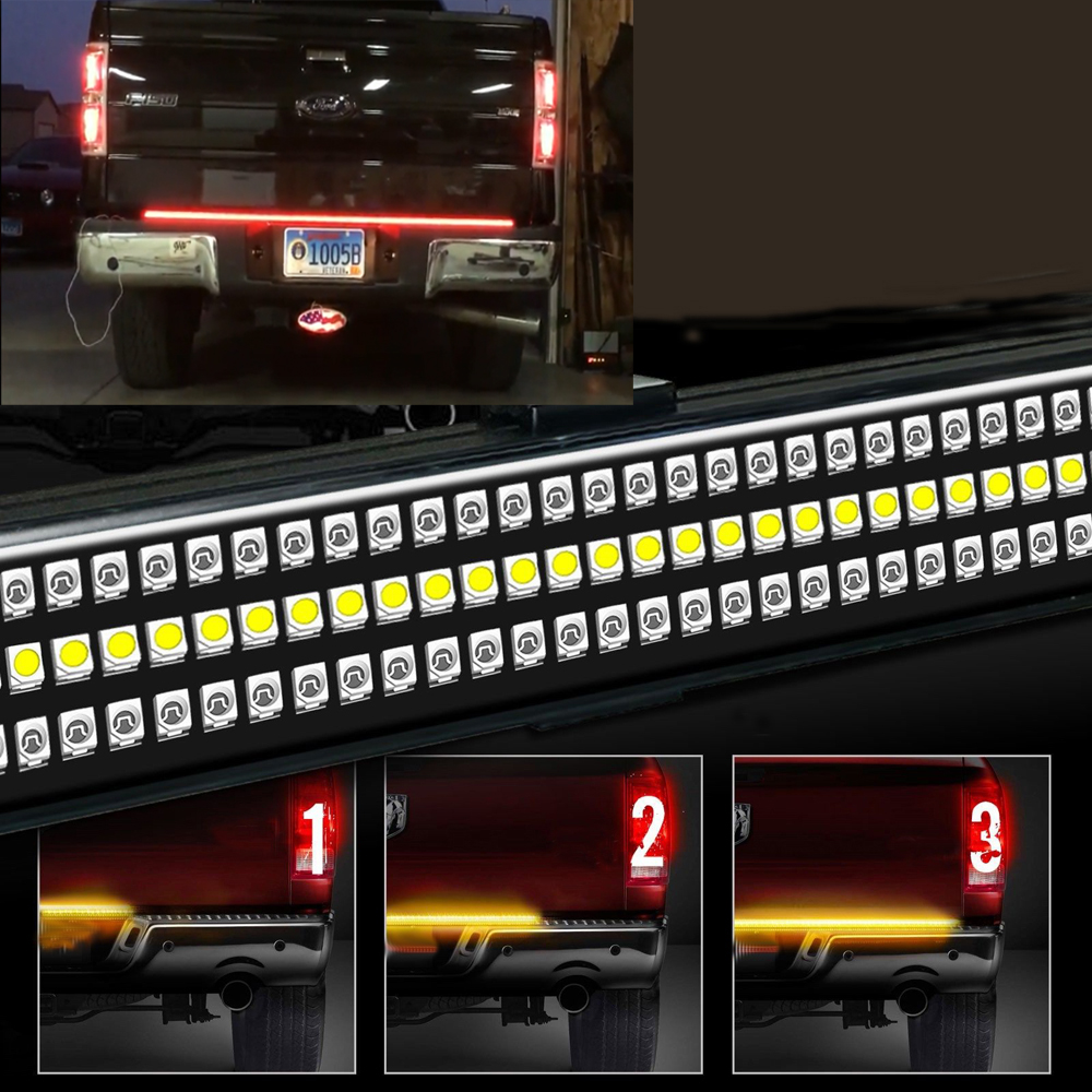 Sequential 48 Turn Signal Tailgate Light Pickup Rear Brake Light Triple Scanning Led Tailgate Bar 14