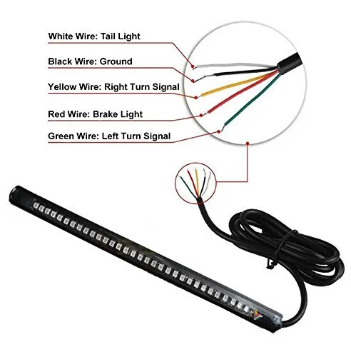Kingshowstar - 12v Flexible LED Motorcycle Tail light Assembly for universal motorcycle LED Motorcycle Bicycle Light 1